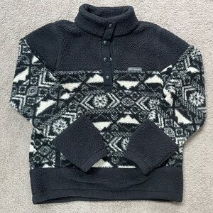 Columbia Black Patterned Sherpa Fleece